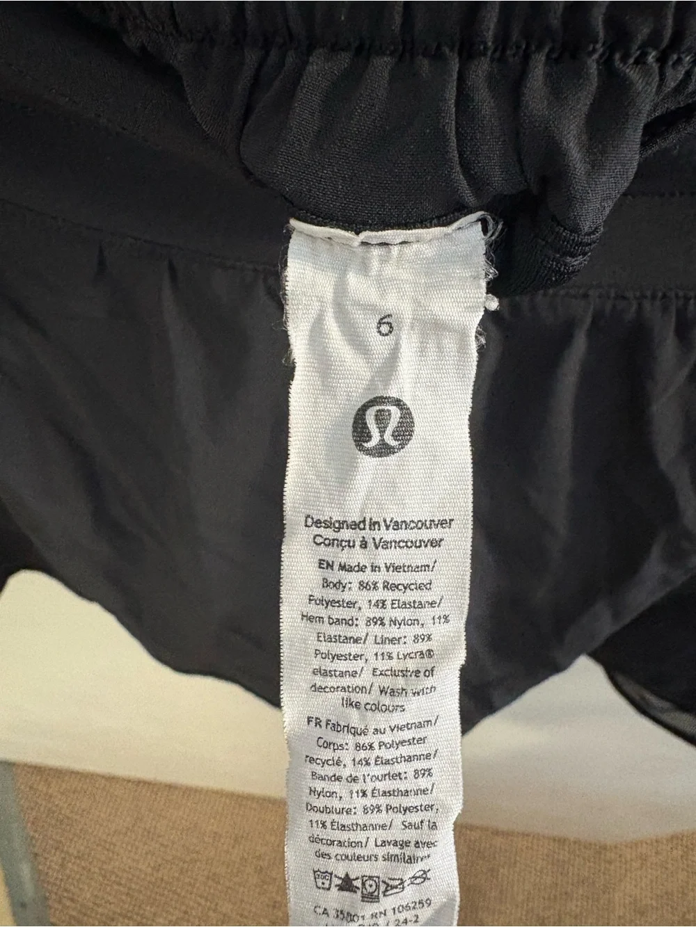 lululemon athletica Black Lightweight Running Shorts